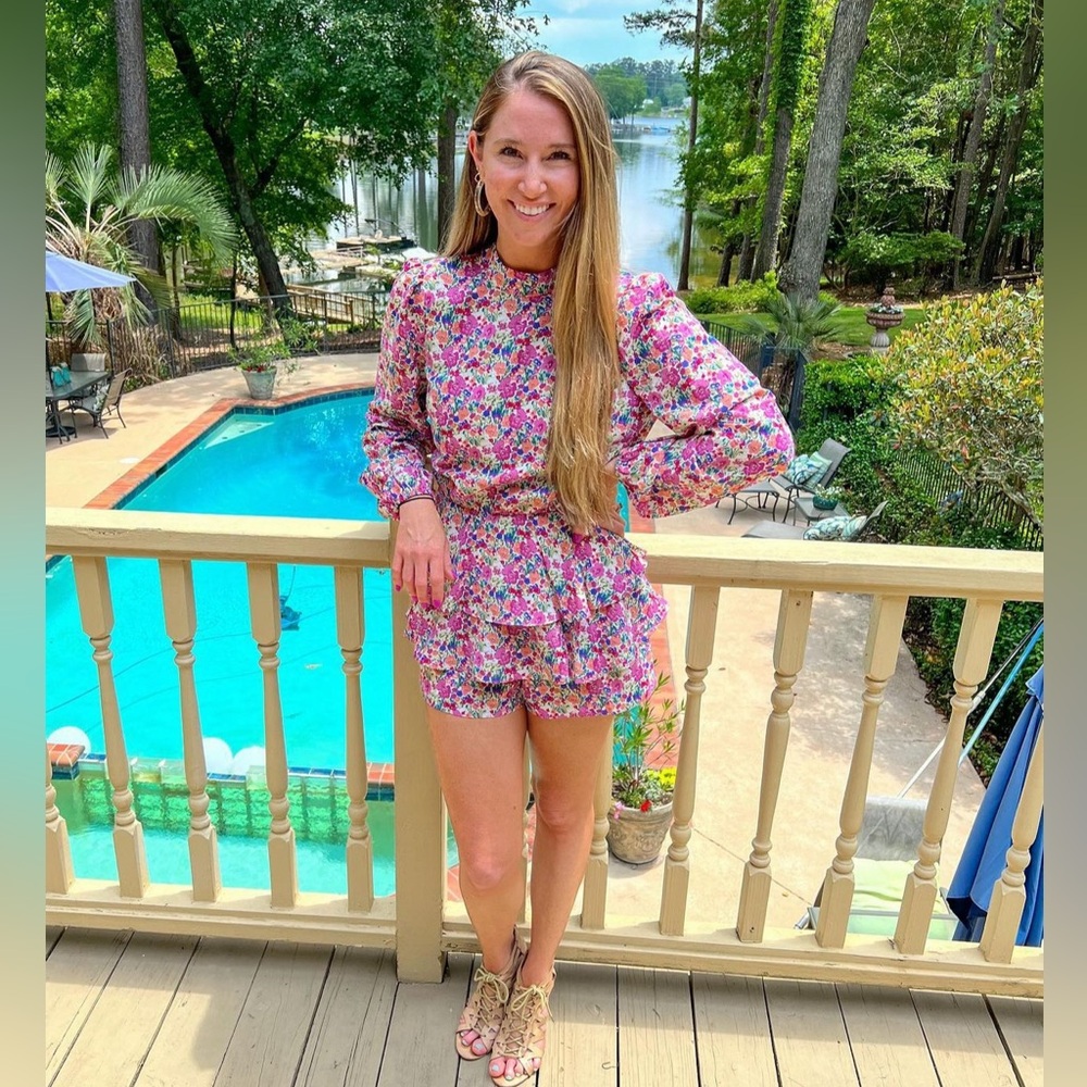Vici Garden Romper with open back